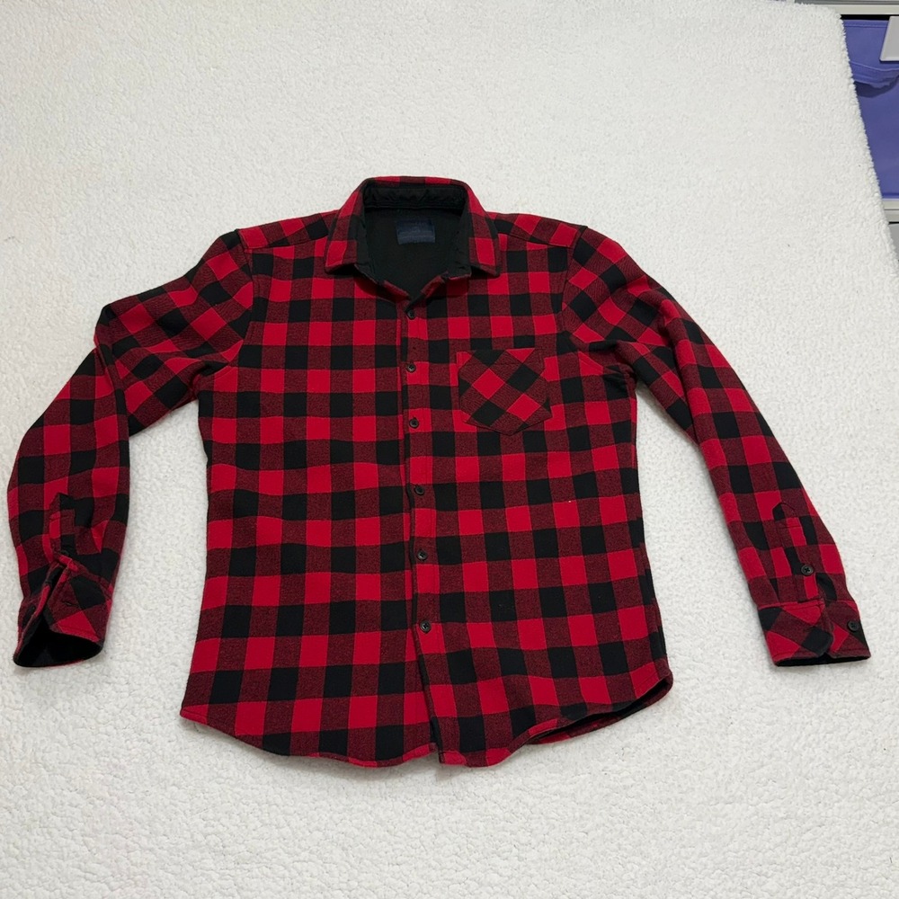 Nomad B-MAYOR906-MN‎ Red Black Buffalo Plaid Lined Flannel Shirt Mens Small